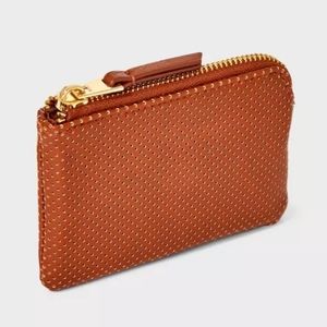 Universal Thread Goods Co. Brown Wallet Zipper Pouch Faux-Leather Card Holder